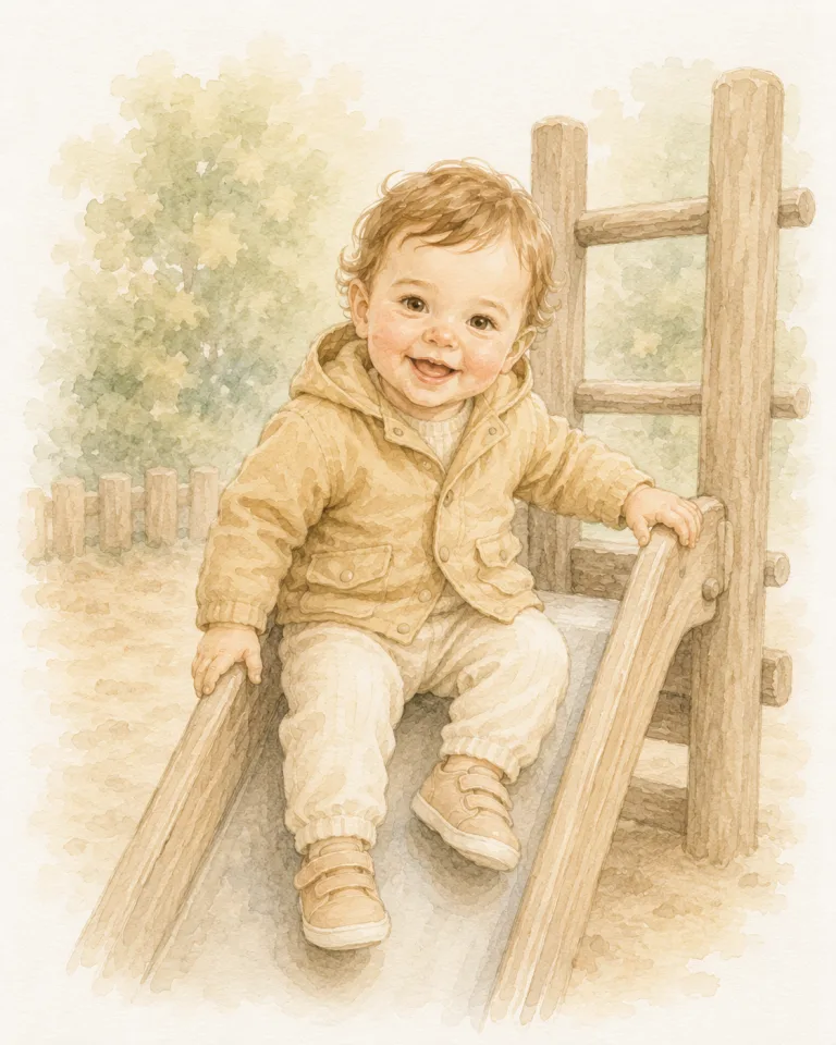 Child at a playground from the May 2026 Story